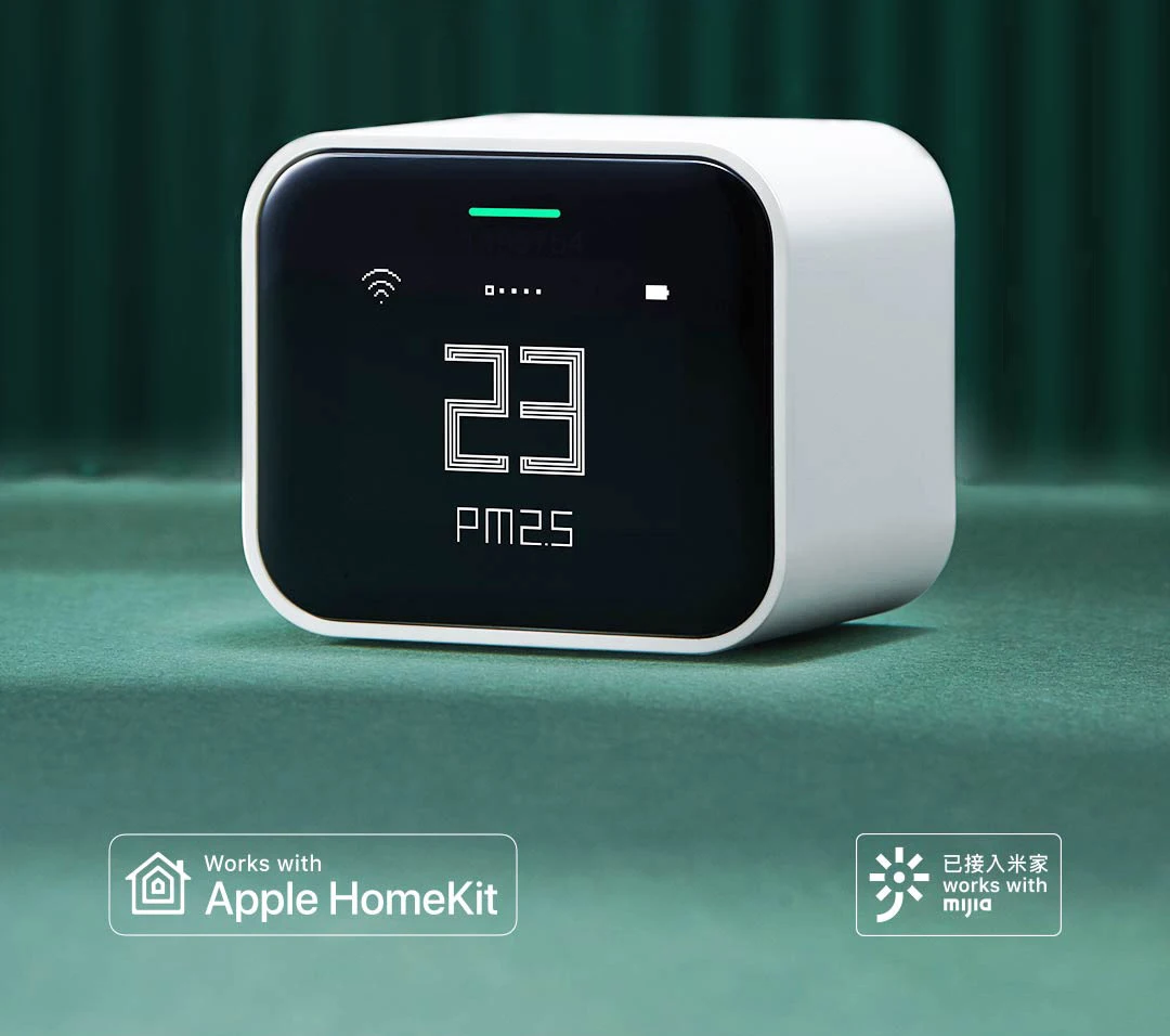 Xiaomi Qingping Air Detector Lite Retina Touch Screen CO2 PM2.5 PM10 Temperature Humidity Monitor Work Mihome App Apple Homekit