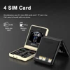 SERVO iP15 Flip 4 SIM Cards Mobile Phone Call Recording Speed Dial  FM Radio MP3 Player 2G GSM 2.4 inch Feature Fold Telephones 2