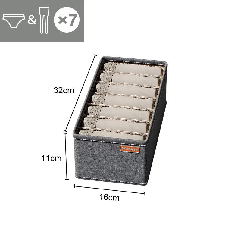 Sock Underwear Organizer Drawer Dividers Foldable Closet Organizers Bins,for Socks,Underwear,Panty,Ornament,Ties Storage Box