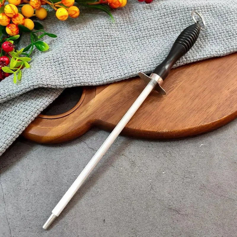 26cm Professional Carbon Steel Knife Sharpener Rod Durable Knife Grinder With ABS Handle Sharpening Blade Rod Kitchen Tool