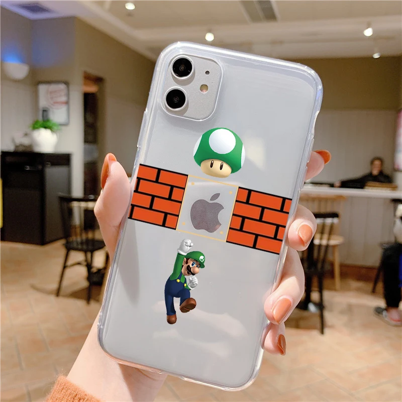 iphone 13 pro max cover Super Mario Bros Silicone Phone Case For iPhone 11 12 13 Pro Max Mini 7 8 6S Plus SE 2020 2022 XR X XS MAX Transparent TPU Cover iphone 13 pro max cover