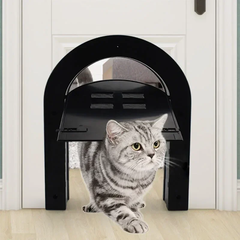 

Magnetic Accessories Entry Wooden Screen Flap Door Window Free Pet Plastic For Cat Dog With 1pc 24x4x29cm