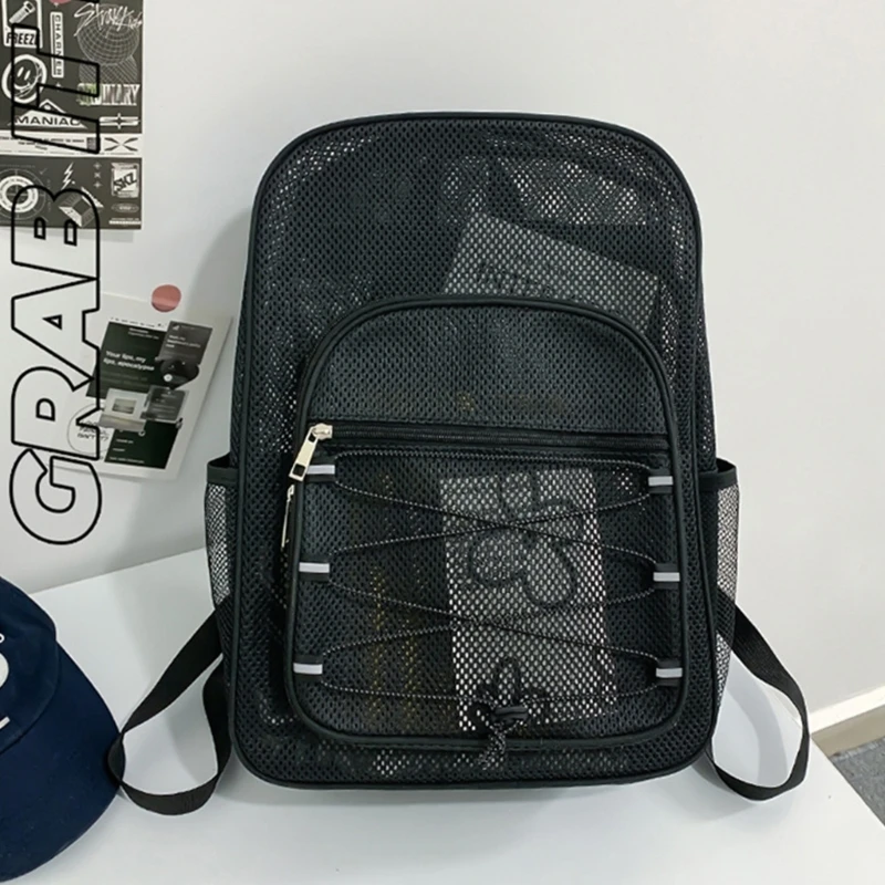 SemiTransparent School College Backpacks Bookbags for Teens Students Breathable