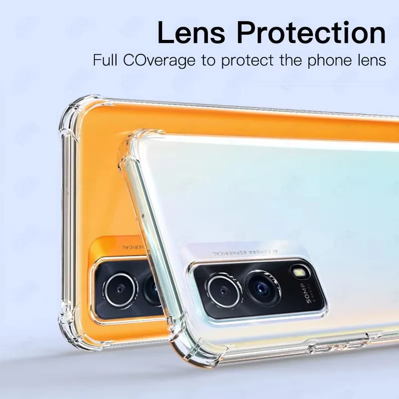 Enhanced Clear Shockproof Silicone Phone Case - Soft Transparent Protective Cover