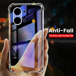 Shockproof Transparent Soft Silicone Clear Phone Case - Ultra Thin Protective Cover for Poco X8 Max (Transparent)