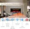 Wifi Enabled Electric Fireplace Embedded Wall Mounted 60 "electric Fireplace Heater Adjustable Flame Color Remote Touch Screen 3