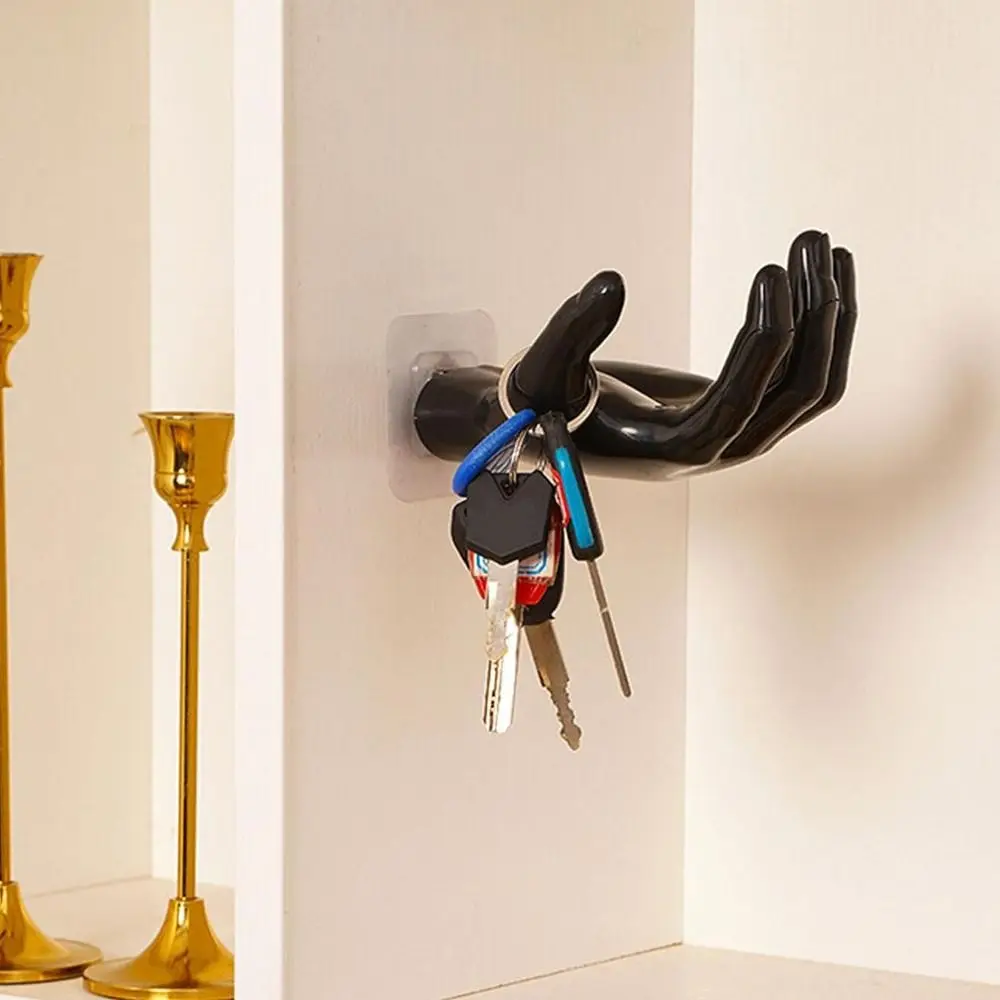Multi-functional Hand Shape Hook Trace-less Hanger Hook Solid Color Key Holder Storage Hook Rack 4
