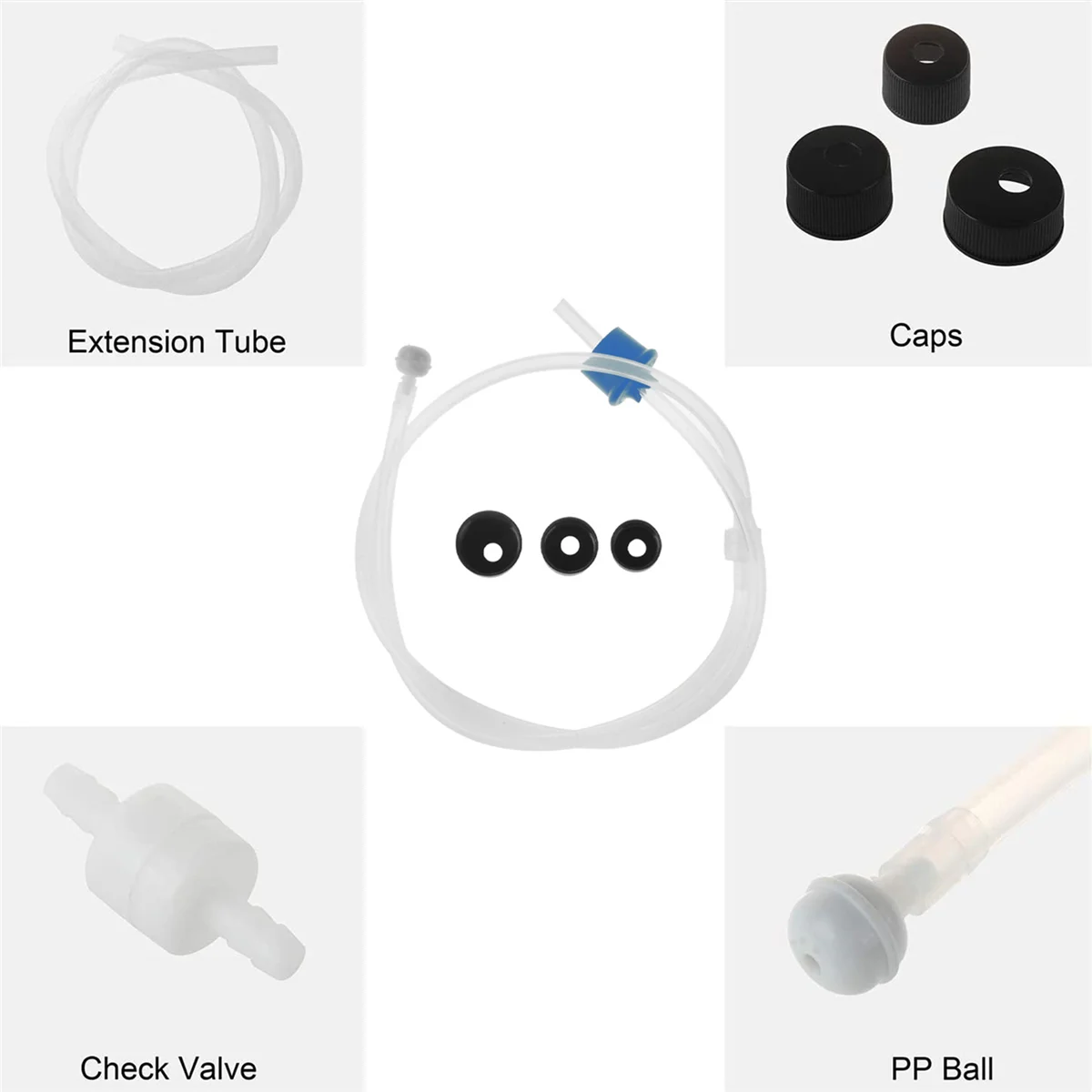 Sink Soap Dispenser Extension Tube Kit 45Inch with Check Valve, No Need to Fill the Little Bottle Again 4