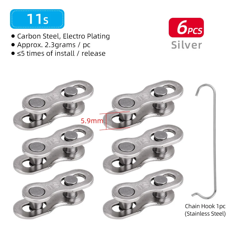 11S Silver 6pcs