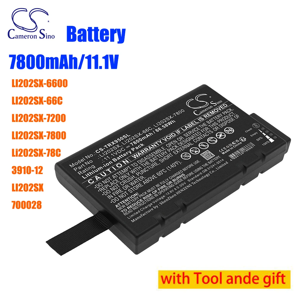 

LI202SX 7800mAh 11.1V Battery for Rohde & Schwarz EB200 for TSI 9110 9350 9500 9510BD 9130 DustTrak DRX 8533EP for Kanomax 3910