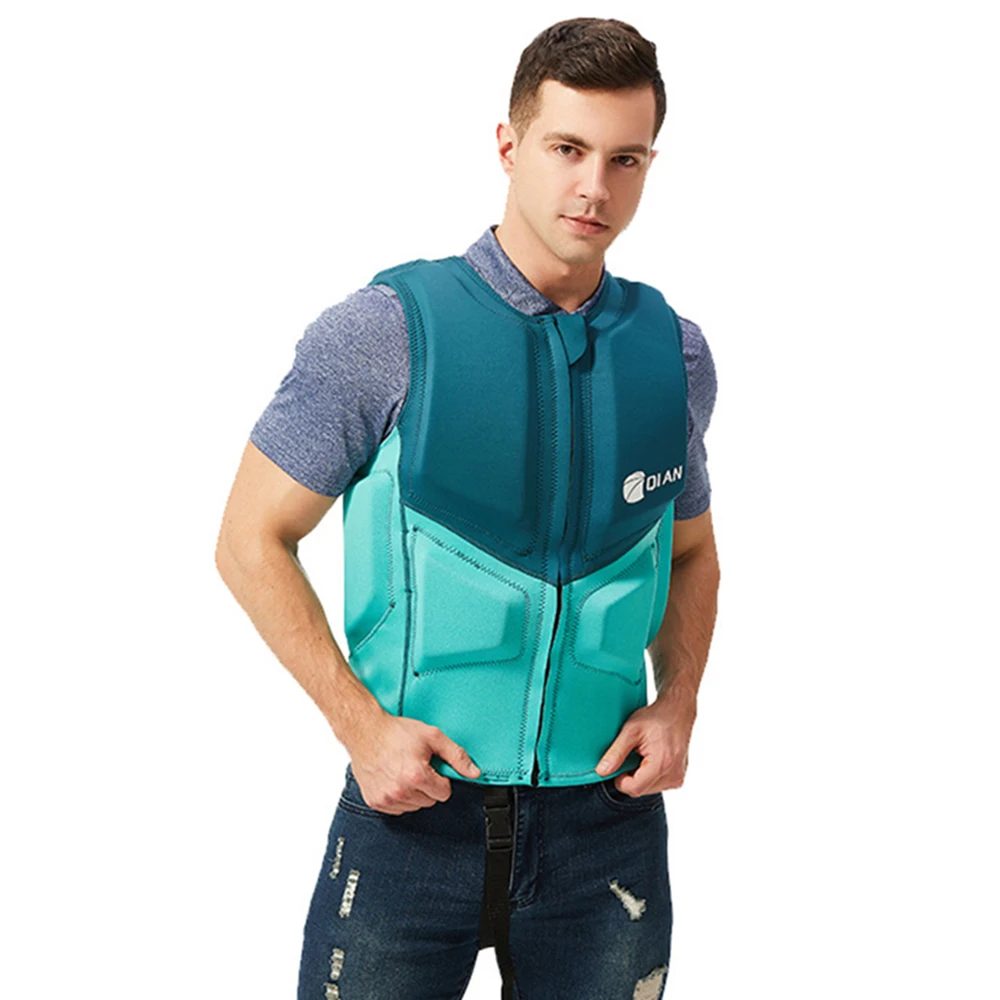 

New adult fashion life jacket professional neoprene buoyancy vest swimming surf jet ski crash vest portable swimming life jacket