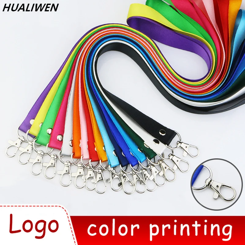 5Pcs Variety Colors Lanyard Neck  Hanging Lanyards for Keys ID Card Employee Card Badge Holder ID Card lanyard Customizable logo