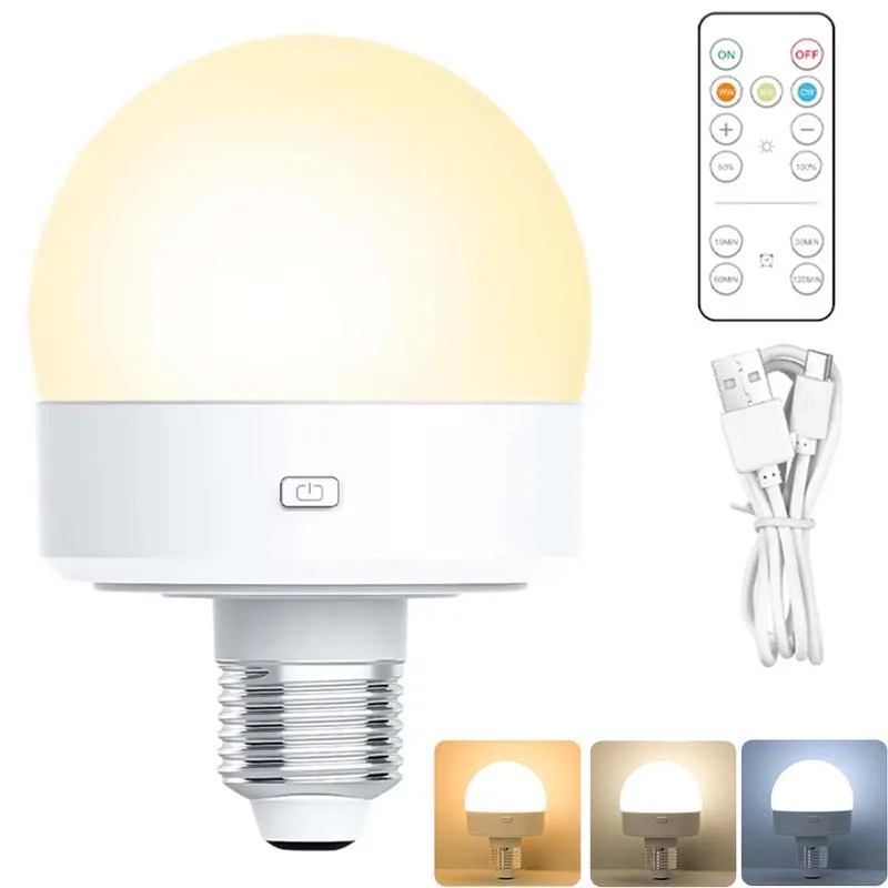 Rechargeable LED Ambient Night Light with Remote Control & Color Changing Features