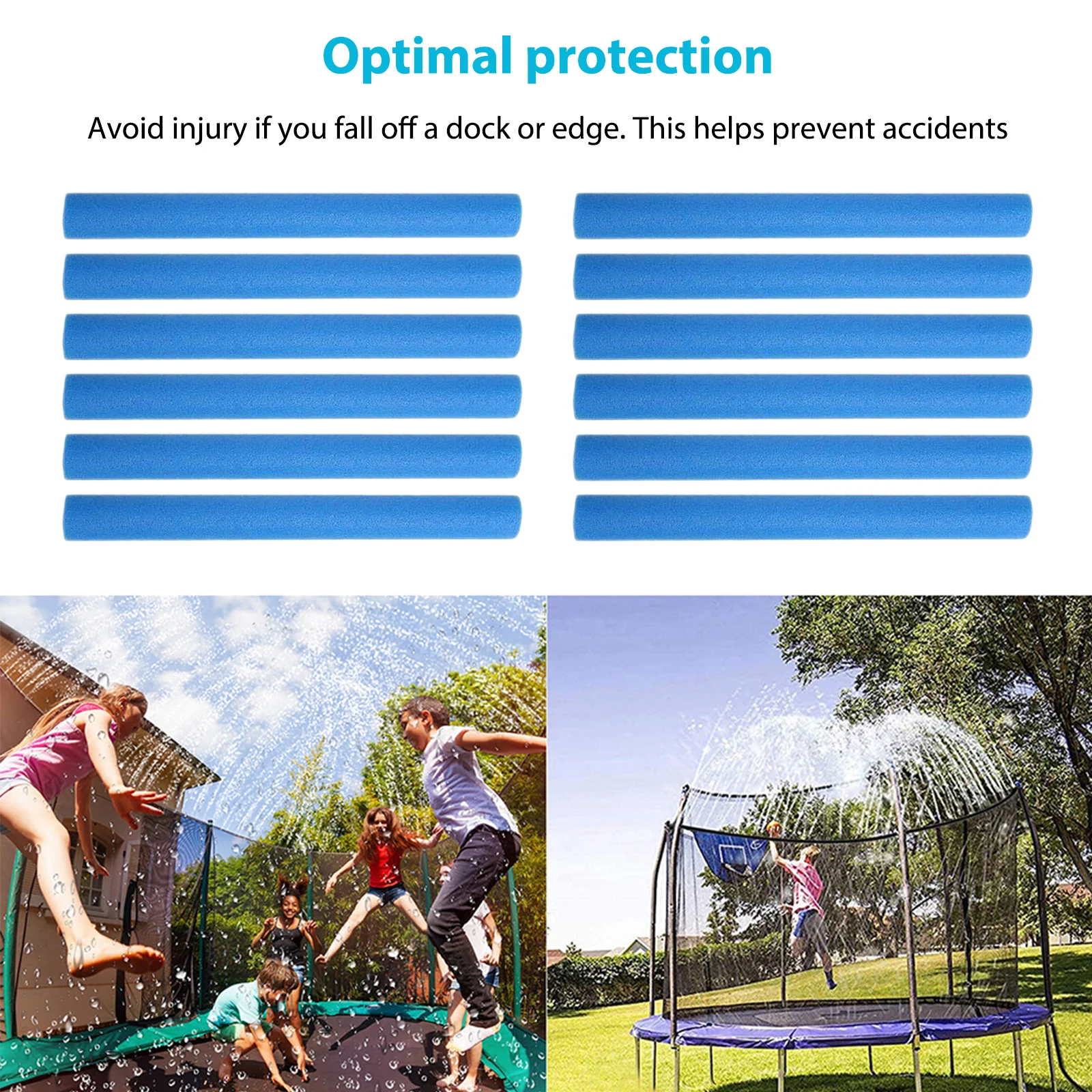 Trampoline Foam Poles Cover Padding Foam Tubing 40CM Foamed Pipe Sponge