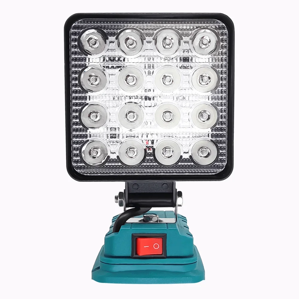 Cordless 4 inch LED Light Portable Outdoor Spotlight Dual USB Light Lamp Emergency Flashlight for Makita 18V Battery(No Battery)