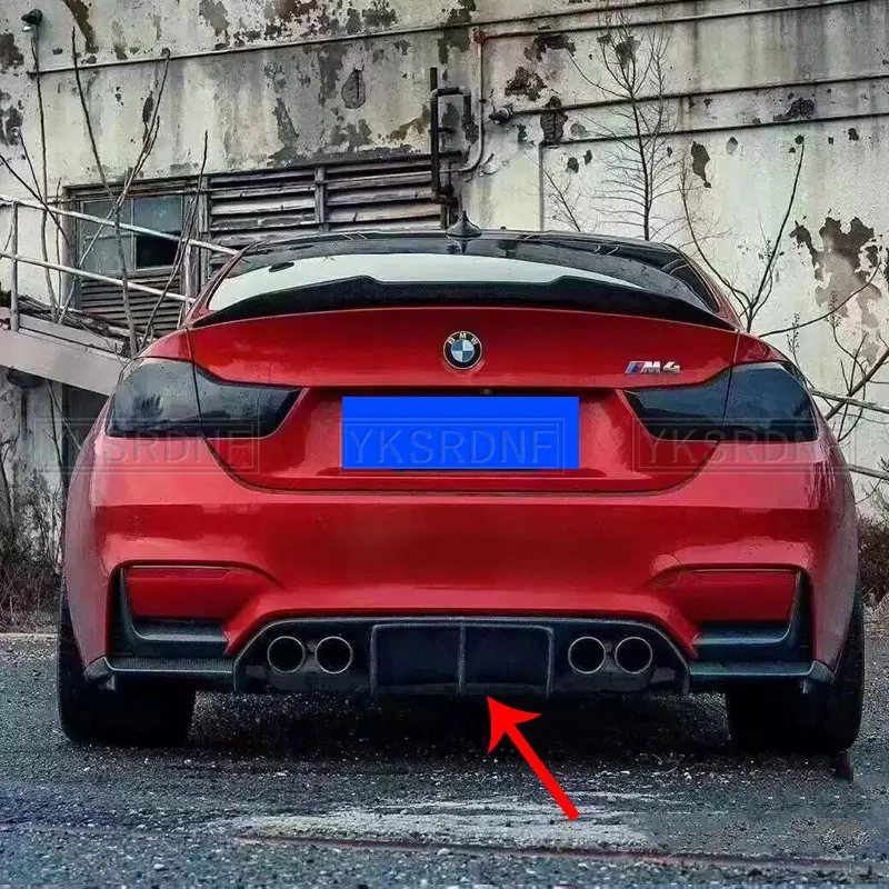 ABS 자동차 리어 범퍼 립 스포일러 디퓨저, BMW F80 M3 F82 F83 M4 14-19 표준 컨버터블 리어 디퓨저, 유광 블랙