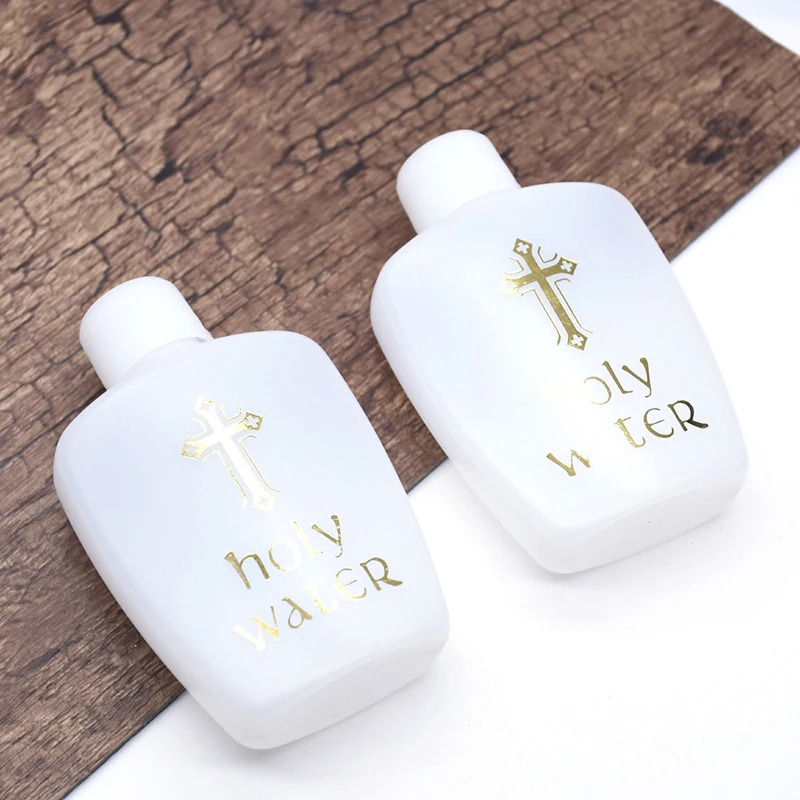 Description Picture 3 of item1 Pack 60ml Creative Jesus Cross Pattern Holy Water Bottle Sturdy Portable Durable Prime Church Holy Water Bottle