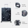 Luggage Compartment Protective Cover Letter Series Black Wear Resistant Fabric Dust Cover for18-32 Inch Travel Case Covers 3