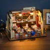 DIY Wooden Miniature Model Kit Classroom Casa Doll Houses 3D Puzzle Dollhouse With Furniture Lights for Friends Birthday Gifts 2