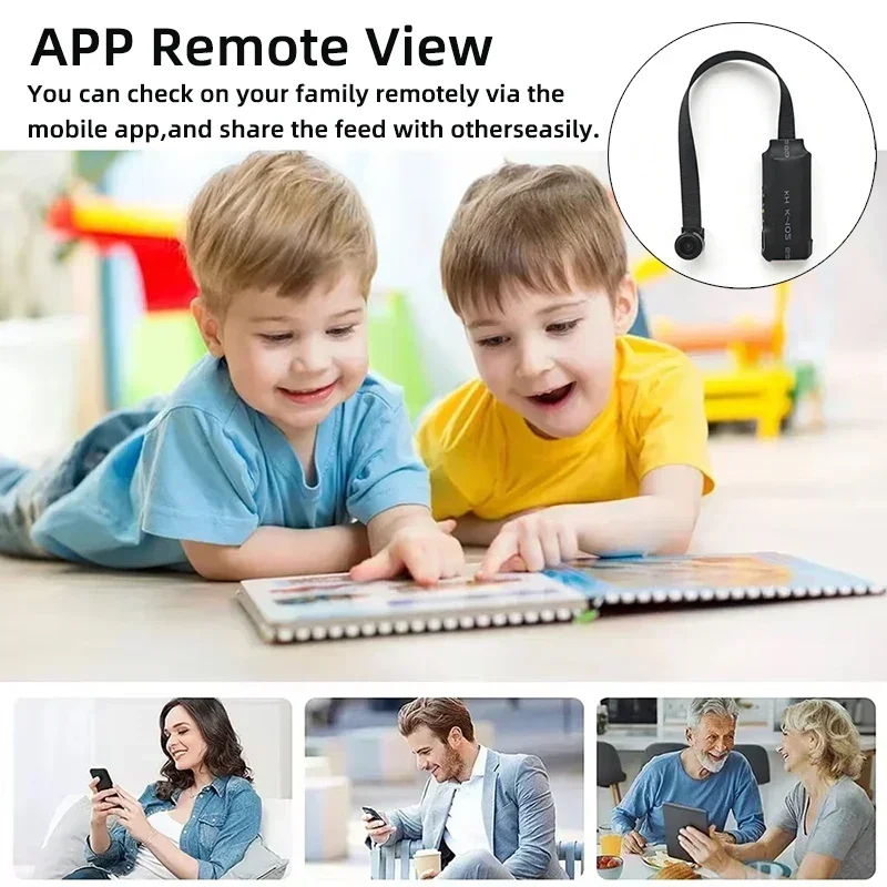 מצלמת WiFi מיני 4K HD - צפייה מרחוק, זיהוי תנועה, מצלמת מעקב בסגנון מטפלת ביתית, עשה זאת בעצמך