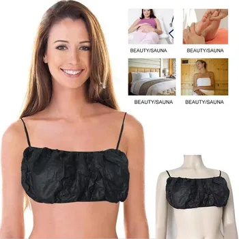 10pcs Womens Disposable Bras Individually Non-woven Fabric Tops Lightweight Spa Salon Top Garment Underwear for Sunless Tanning 1
