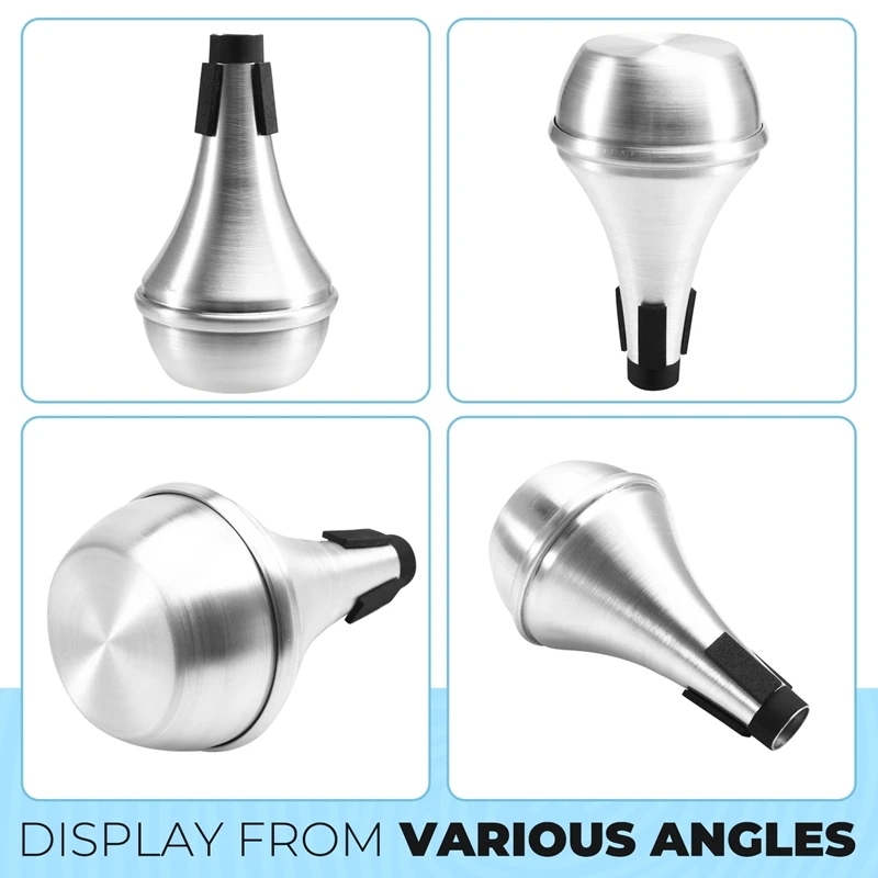 Weaker Beginners Practice Straight Body Mute Accessories Portable Mute Aluminum Alloy Trumpet