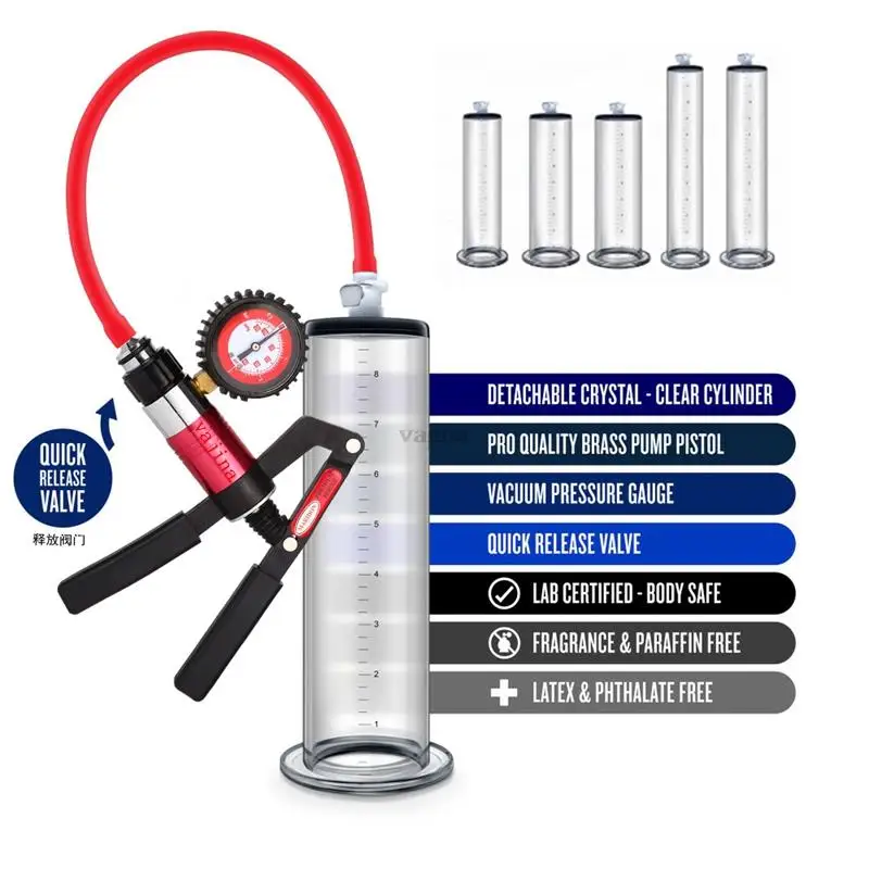 Penis Pump Vacuum Sex Toy For Manual Penis Extend Enhancer Cock Masturbator Penile Trainer Tool for Men 18+