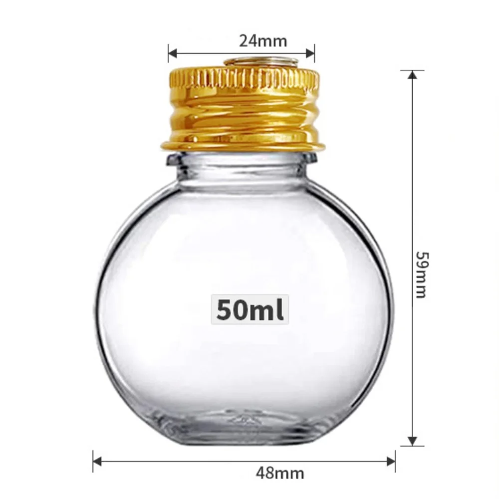 thumbnail image 1 of 10 bolas de licor navideñas, adornos navideños rellenables para árboles de Navidad, colgante de plástico transparente para colgar en Navidad, botella de jugo de caramelo de 50 ml, 1 of 5