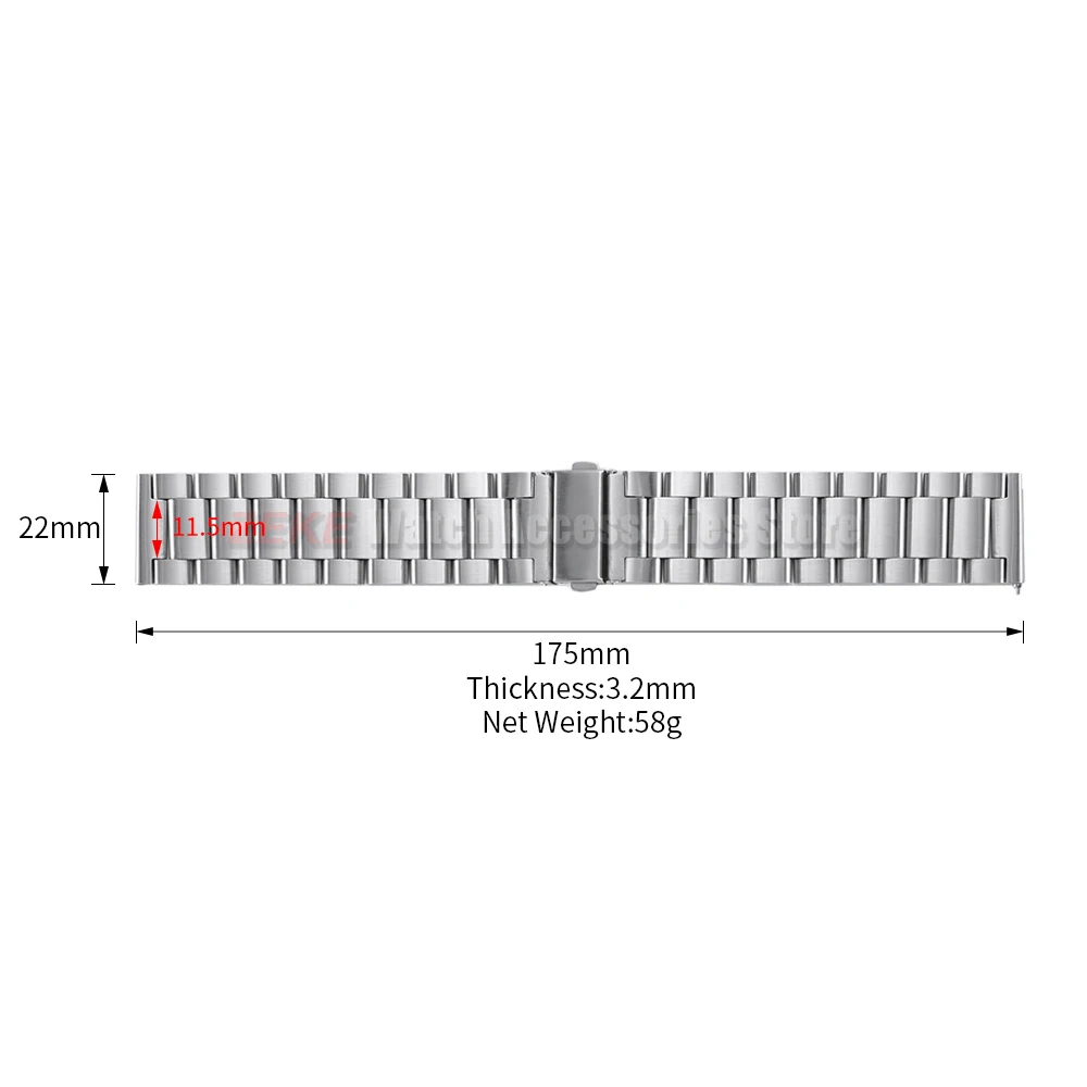 Stainless Steel Watch Strap – Premium Adjustable Band