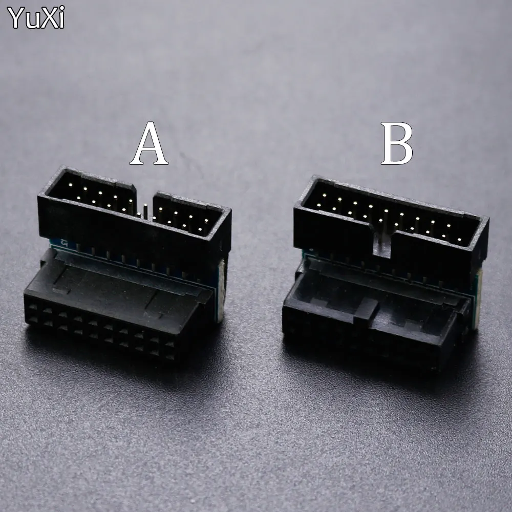 

YUXI 1-10PCS USB 3.0 20pin Male to Female Extension Adapter Angled 90 Degree for Motherboard Mainboard Connector Socket