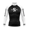 Mens Long Sleeve Rashguard Upf 50 Sun Protection Surf Shirt Quick Dry Breathable Swimming Tight T-shirt Summer 2023 Gym Clothes 2