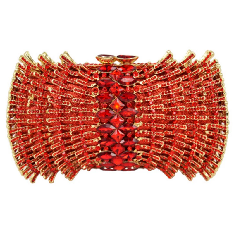 

Роскошный белый/прозрачный/красный вечерний клатч с кристаллами, Женский Свадебный Кошелек, женская сумочка для телефона