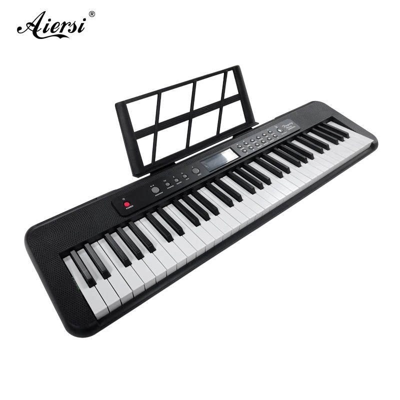 Aiersi-Portable Electronic Keyboard, 61 Key, Red ,Black, White Color