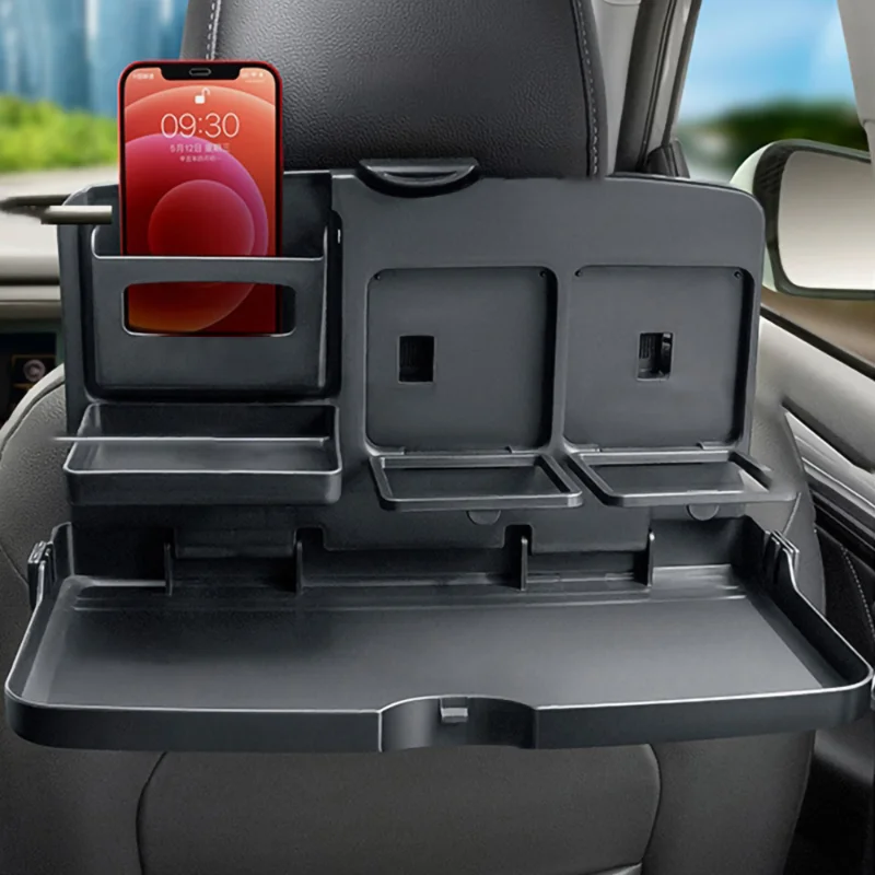 

Multifunctional Car Back Seat Dinner Plate Foldable Storing Car Holder Drinks Cup Holder Auto Interior Organizers