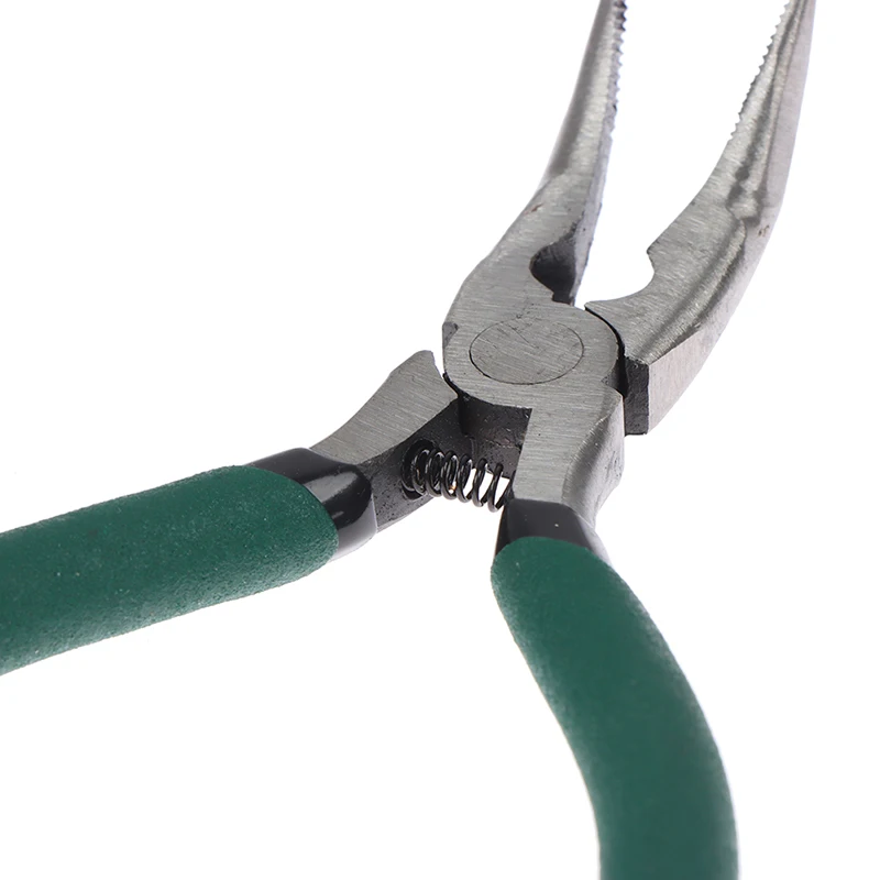 1 Stück feder belastete Hühner knochen zange 5 Zoll gebogene Nasen zange Multifunktion werkzeuge hand gefertigte Zange – Detail 14