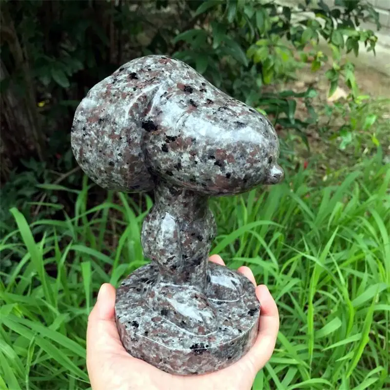 

Высококачественный камень Yooperlite, мультяшная собака, резьба, ручная работа, резная статуя животного, хрустальное ремесло, подарок, украшение для дома