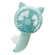  1PC Hand Held Fan Hand Pressure Fan Mini Portable Fan Without Battery Household Cartoon Fan Cooling Cartoon Held Fan 3 Colors 