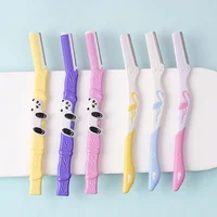 Yunduogirl 6/10pc Panda Flamingo Eyebrow Trimmer Safety Mini Portable Painless Face Razor Eye Brow Cutters Makeup Tool 1