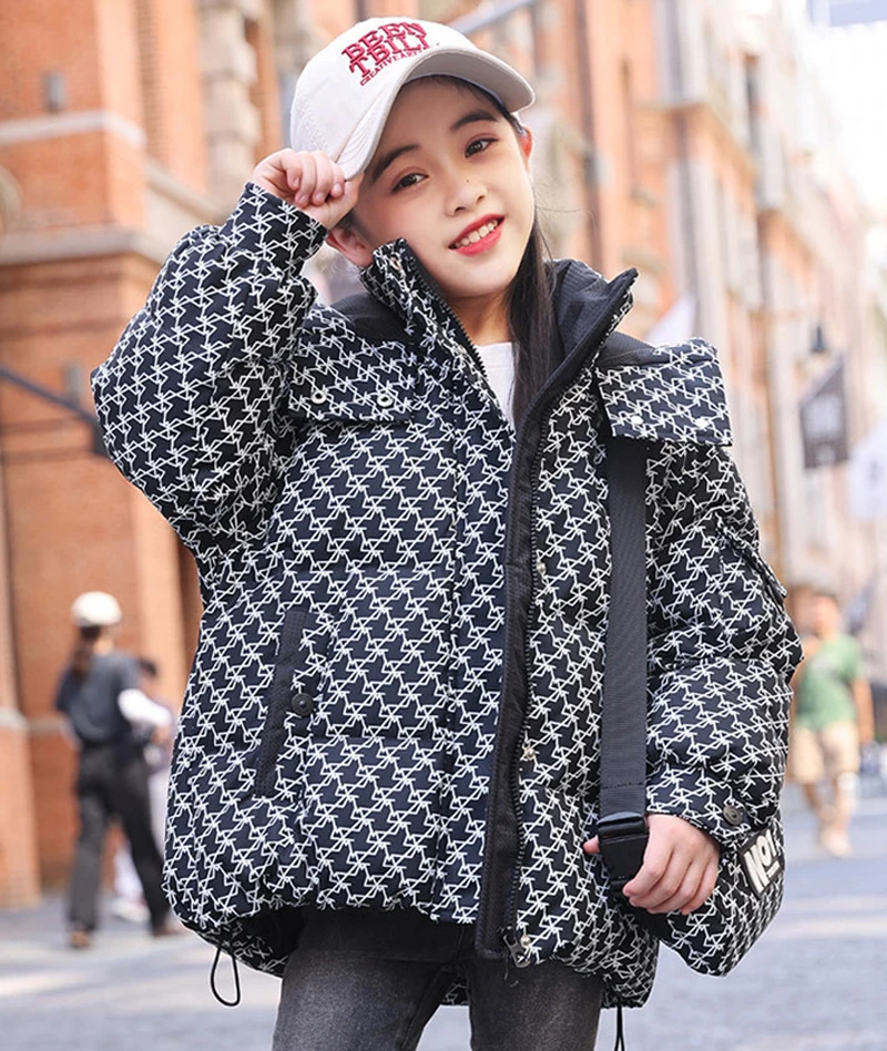 IYEAL 여아 겨울 화이트 덕 다운 재킷, 어린이 코트, 어린이 파카, 십대 두꺼운 후드 스노우 슈트 옷, 6, 8, 9, 10, 12 세