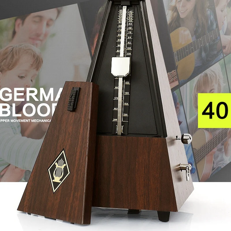 B48B-Mechanical Metronome Retro Music Timer Musical Instrument Universal Precision Rhythm For Guitar Guzheng Drums