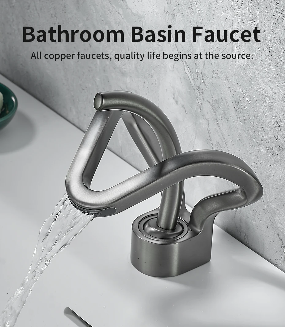 Description Picture 2 of itemBasin Faucets Waterfall Bathroom Faucet Single handle Basin Mixer Tap Bath Black Faucet Brass Sink Water Crane Silver 855983