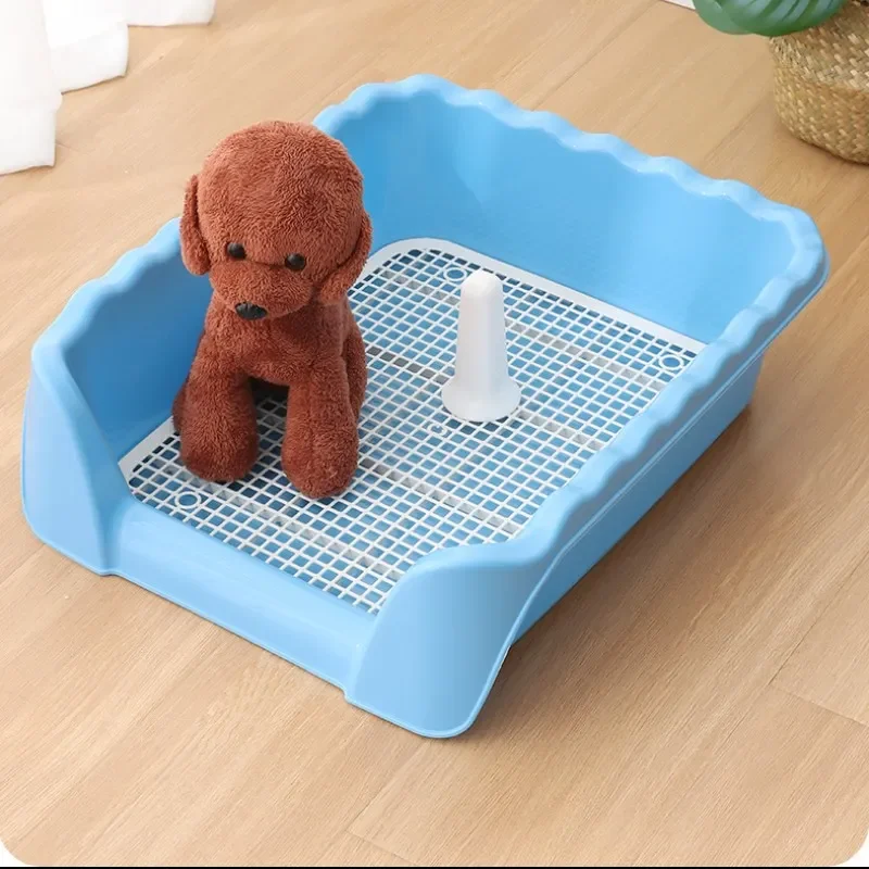 Pet Dog Toilet Dog Potty With Column Detachable Pee Fence Training Toilet Anti-Splash Pet WC Cleaning Tray Puppy Tray