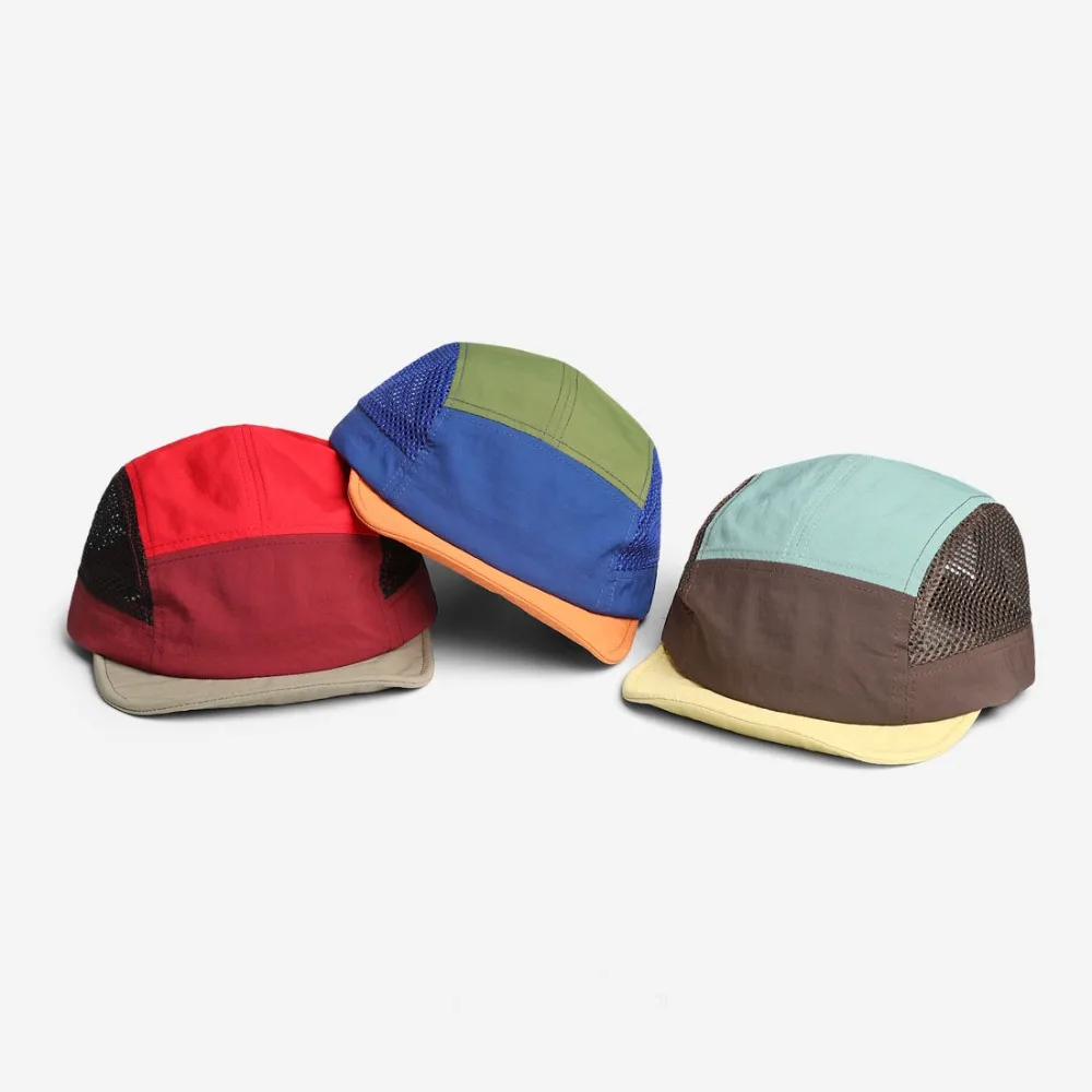 Versatile Retro Mesh Baseball Cap Quick Drying 5 Panel Sun Visor Cap Adjustable Breathable UV Protection Unisex