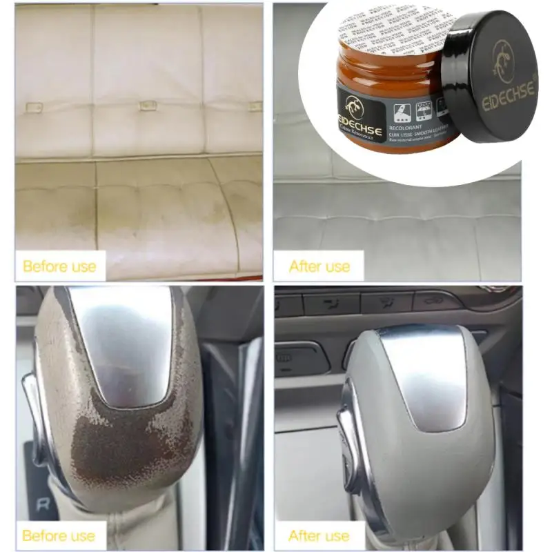 Car Care Liquid Leather Repair Kit Auto Complementary Color Paste Car Seat Sofa Scratch Cracks Paint Care 10 Colors 50ML
