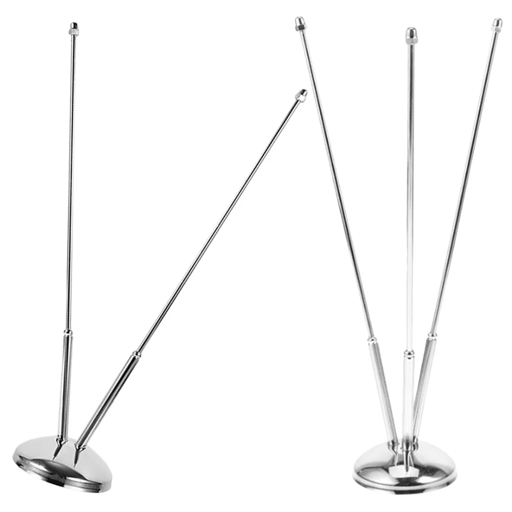 

2 Pcs Table Flag Pole Stable Base Holder Flags Fixing Desktop Stand Metal Advertising Flagpole Office