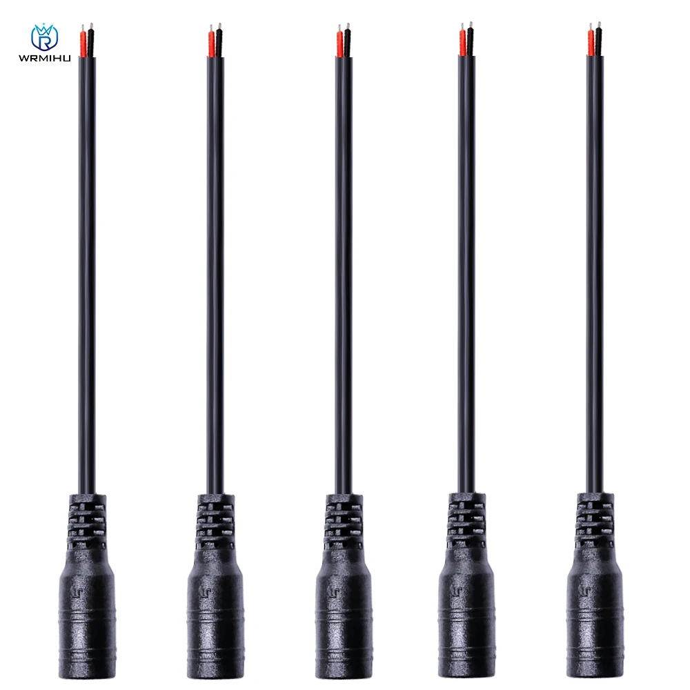 Description Picture 3 of item5PCS DC Male Female Connector Cable 5.5mm*2.1mm Power Plug Wire 2PIN Pigtail Connect Cord For LED Strip Light CCTV Camera Router