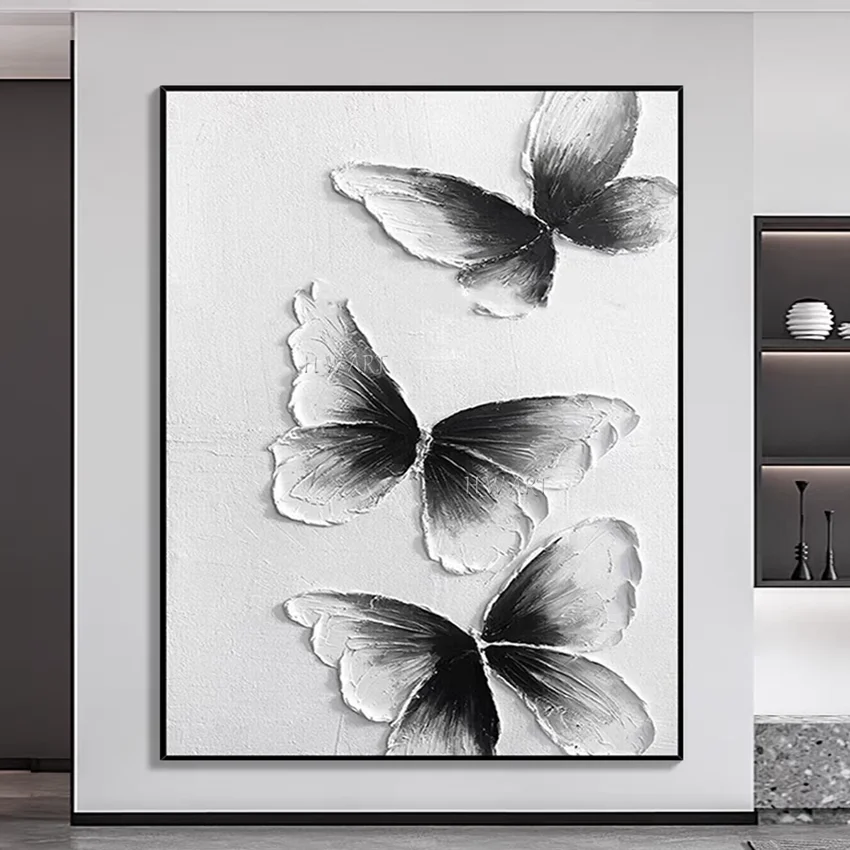 100% Hand-painted Butterfly Flowers Picture, Acrylic Knife Oil Paintings On Canvas, Bedroom Decor, Unframed Abstract Art Wall 100% Hand-painted Butterfly Flowers Picture, Acrylic Knife Oil Paintings On Canvas, Bedroom Decor, Unframed Abstract Art Wall