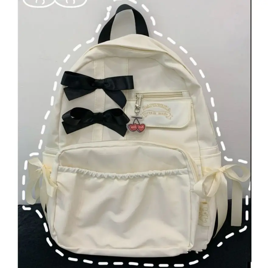 Miyagawa Japanese Ins Cute Girl Bow Backpack for Middle School Students High School Students High-capacity Backpacks 5