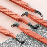 Eyelash Extension Tweezers High Quality Anti-Static Stainless Steel Tweezers Set Stainless Steel superhard Tweezers 1