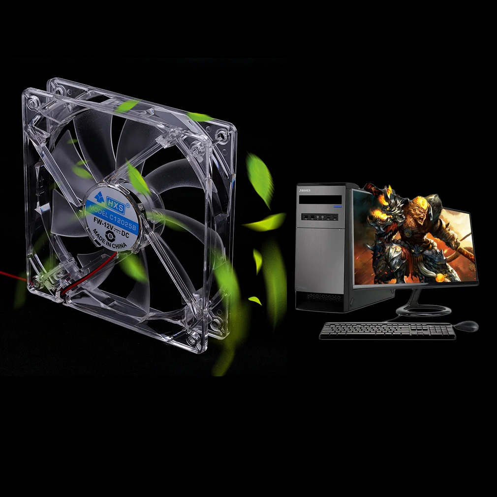 80/120mm PC Computer Ultra Silent LED Cooling Fan Computer Case Cooling Quiet Colorful LED Transparent PC Cooler Fan cooling fan